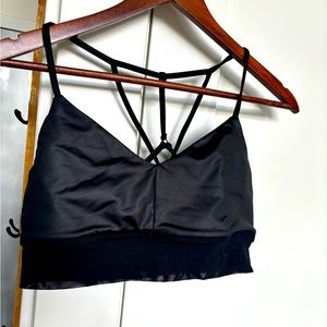 All Yoga sports bra, faux leather look
